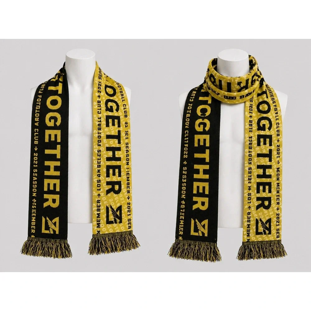 LAFC‎ Los Angeles Football Club 2021 Season Member Scarf Black Gold MLS Soccer